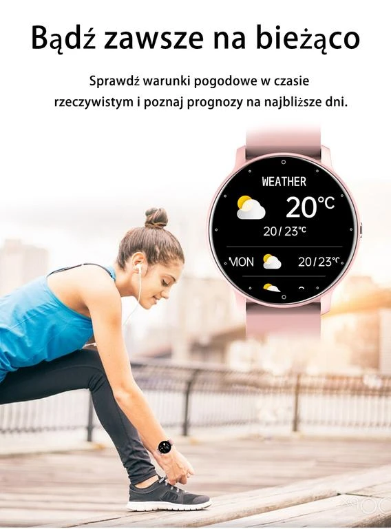 Išmanusis laikrodis Gravity GT1-4, Rožinės spalvos korpusas su mėlynos spalvos dirželiu