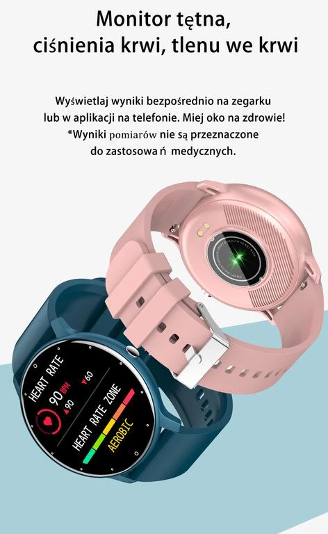 Išmanusis laikrodis Gravity GT1-4, Rožinės spalvos korpusas su mėlynos spalvos dirželiu