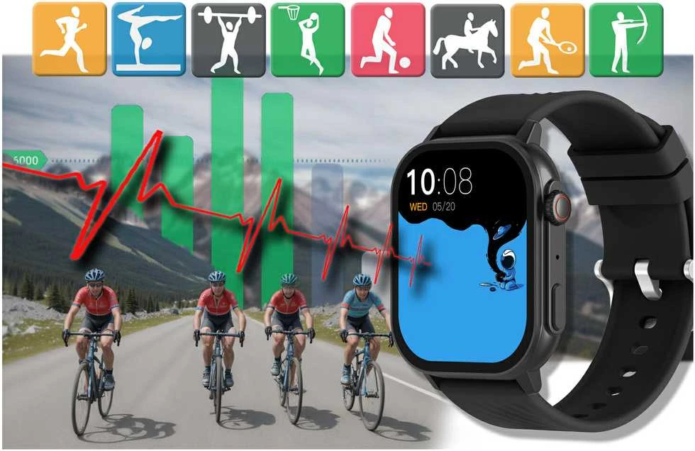 Išmanusis laikrodis UNISEX GRAVITY GT15-1 - ROZMOWY BLUETOOTH, DODATKOWY PASEK (sg029a)