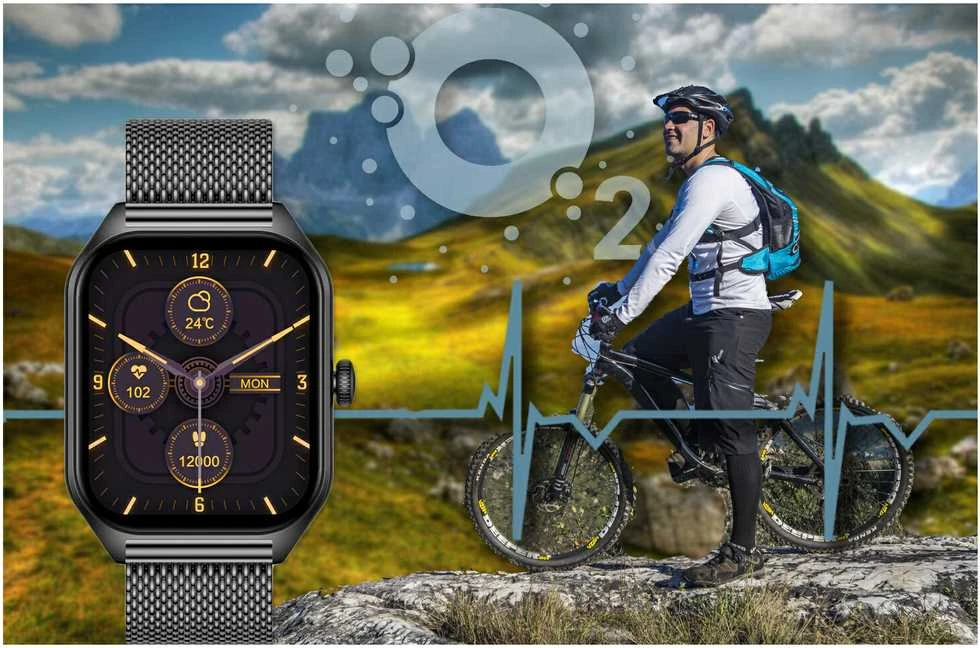 Išmanusis laikrodis Rubicon RNCF03, juoda