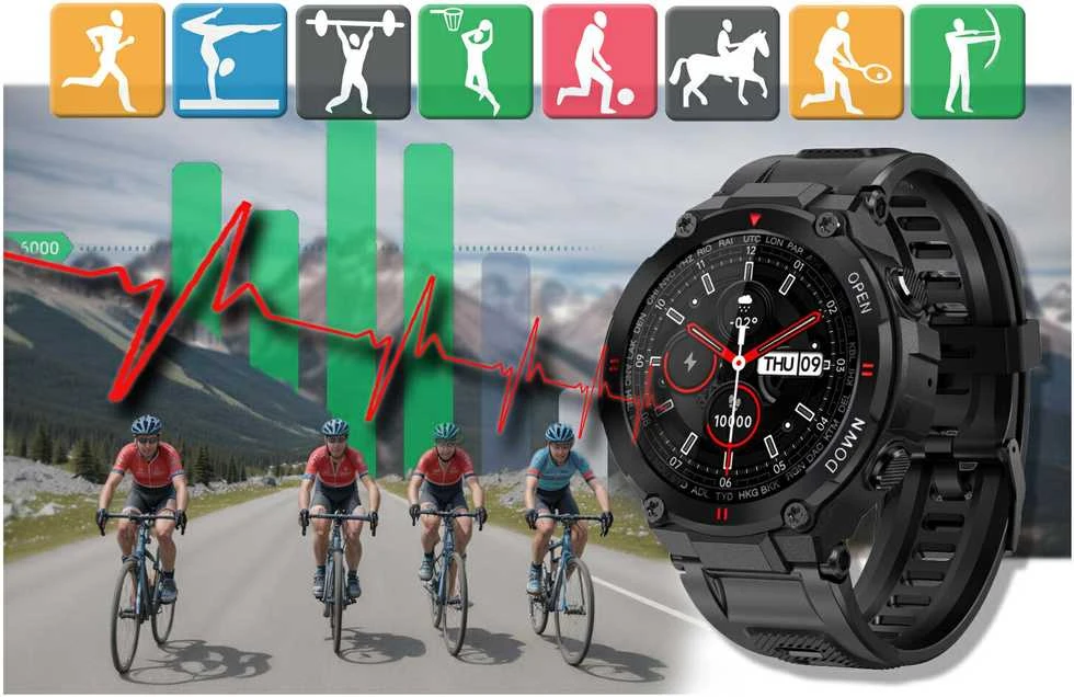 Išmanusis laikrodis Gravity GT7-1, Juodos spalvos