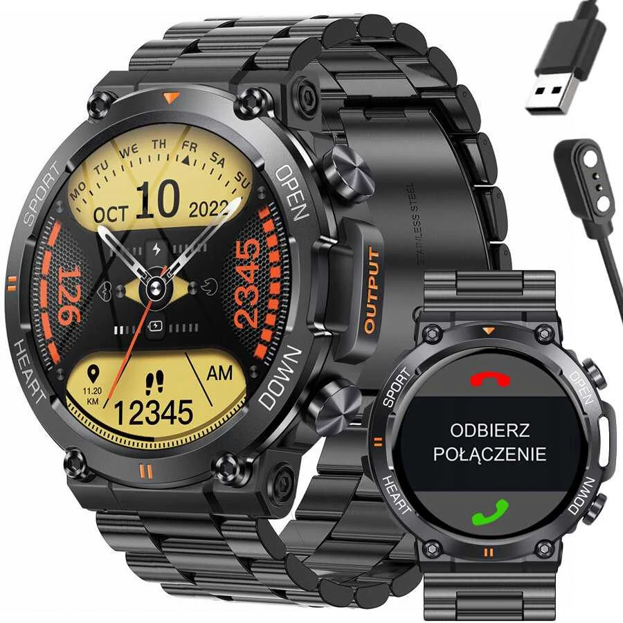 Išmanusis laikrodis Gravity GT7-2 Pro, Juodos spalvos