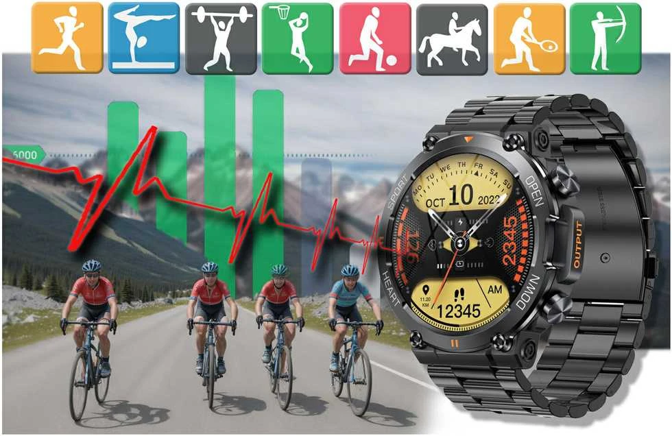 Išmanusis laikrodis Gravity GT7-2 Pro, Juodos spalvos