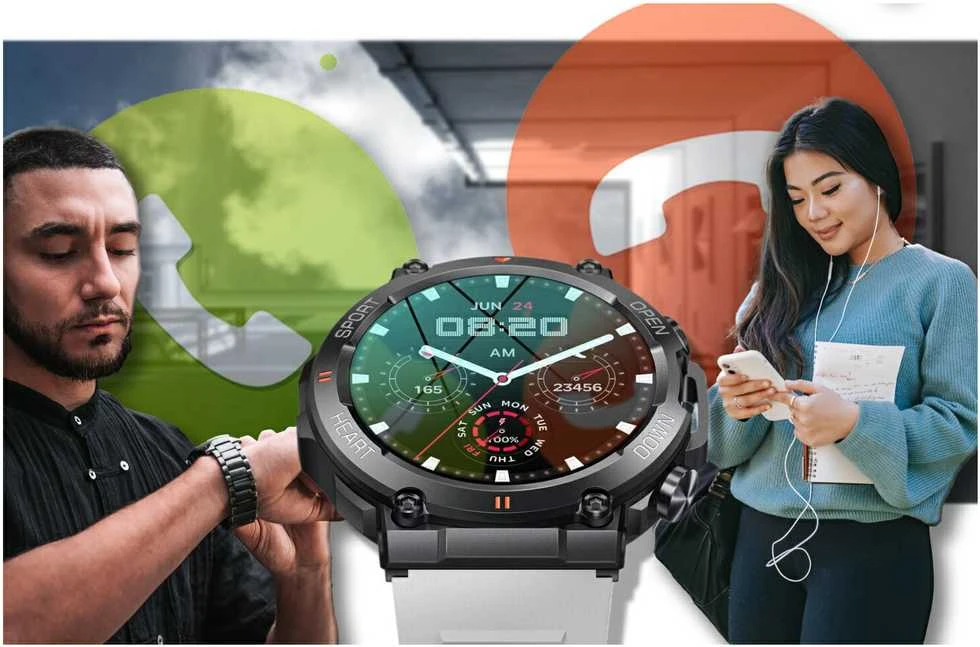 Išmanusis laikrodis Gravity GT7-6 Pro, Juodos spalvos korpusas su baltos spalvos dirželiu