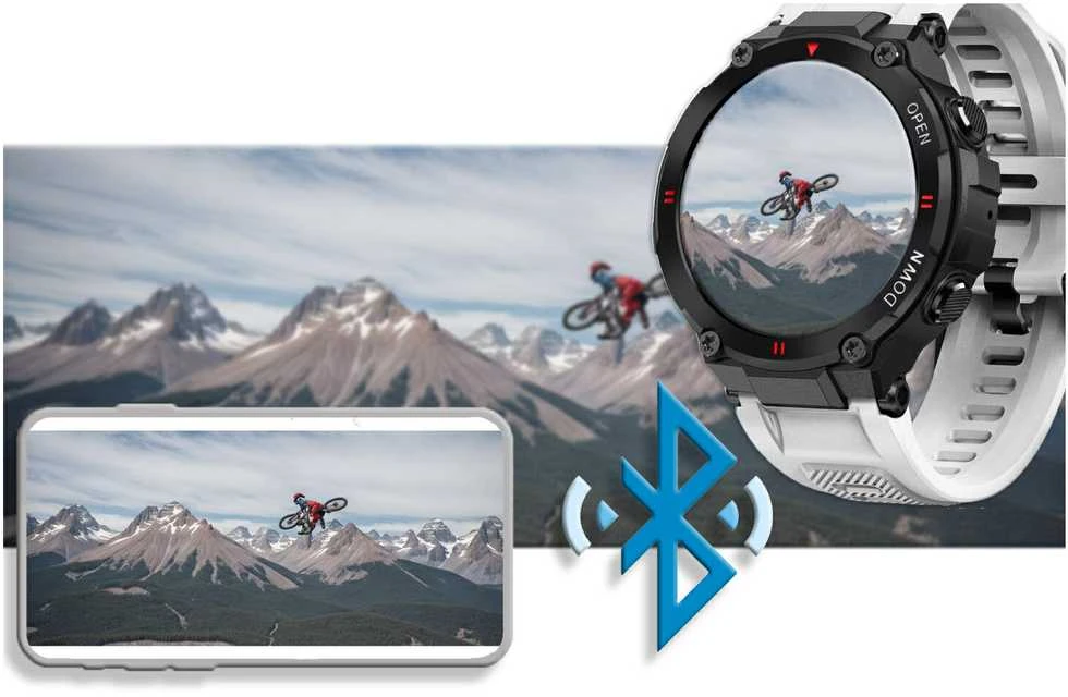 Išmanusis laikrodis Gravity GT7-6, Juodos spalvos korpusas su pilkos spalvos dirželiu