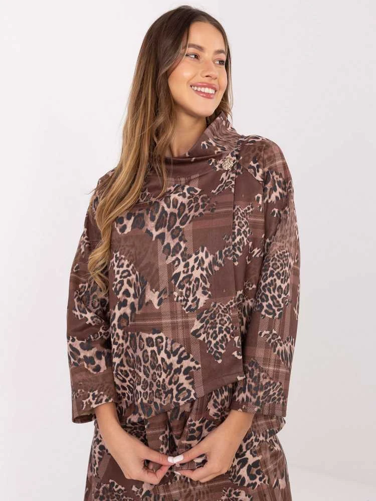Italy Moda Bluza-IT-BL-21613-5.12-ciemny bezowy