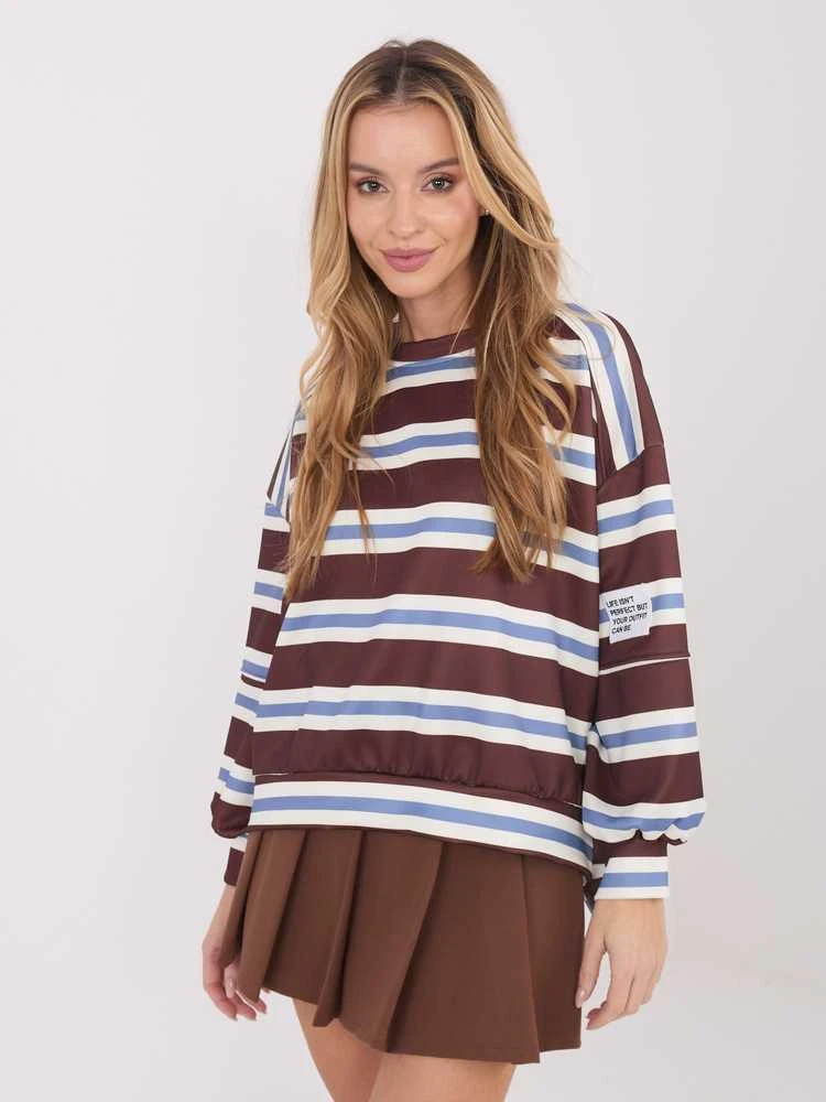 Italy Moda Džemperis moterims -IT-BL-9780-1.48-ciemny ruda