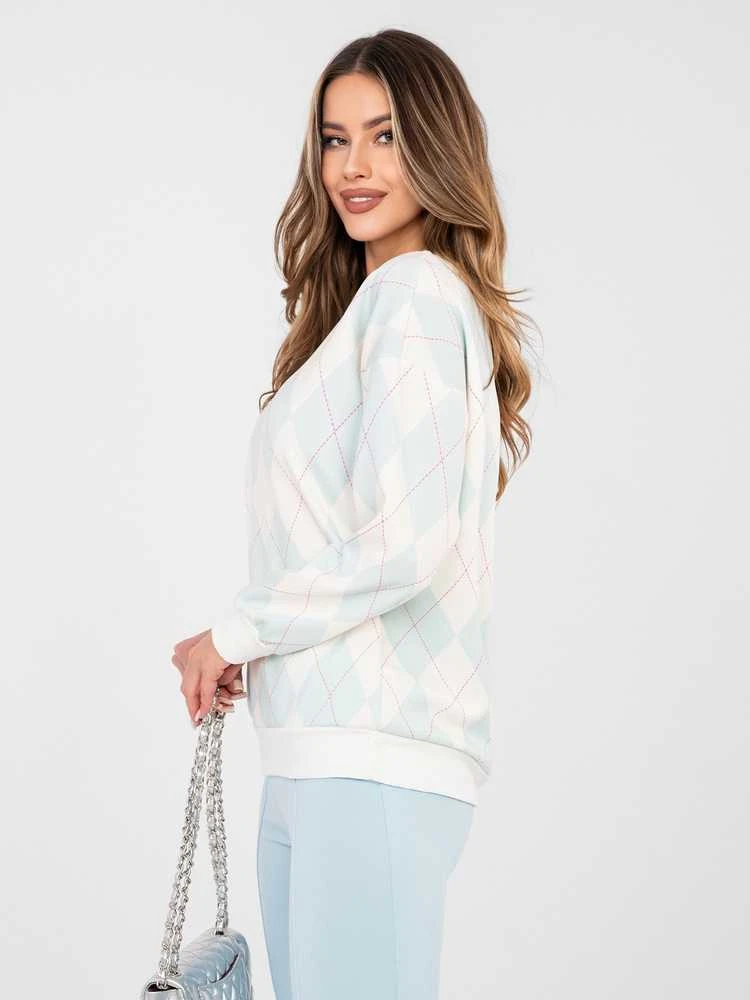 Italy Moda Džemperis moterims-MI-BL-4003.65-mietowy