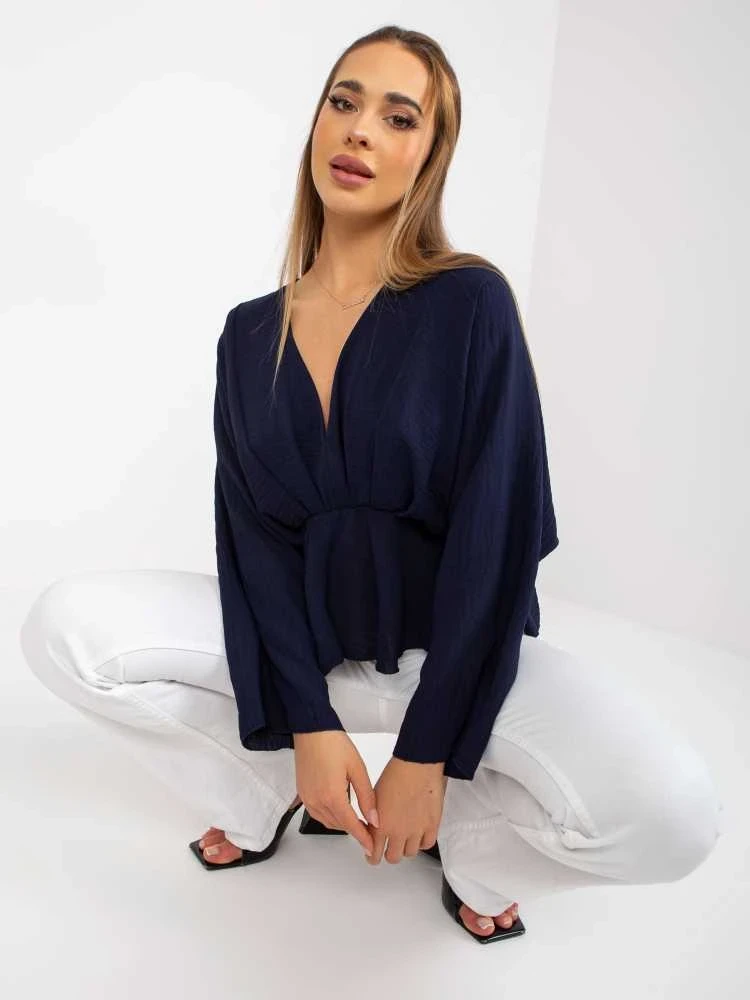 Italy Moda Palaidinė-DHJ-BZ-11979.67- tamsiai mėlyna