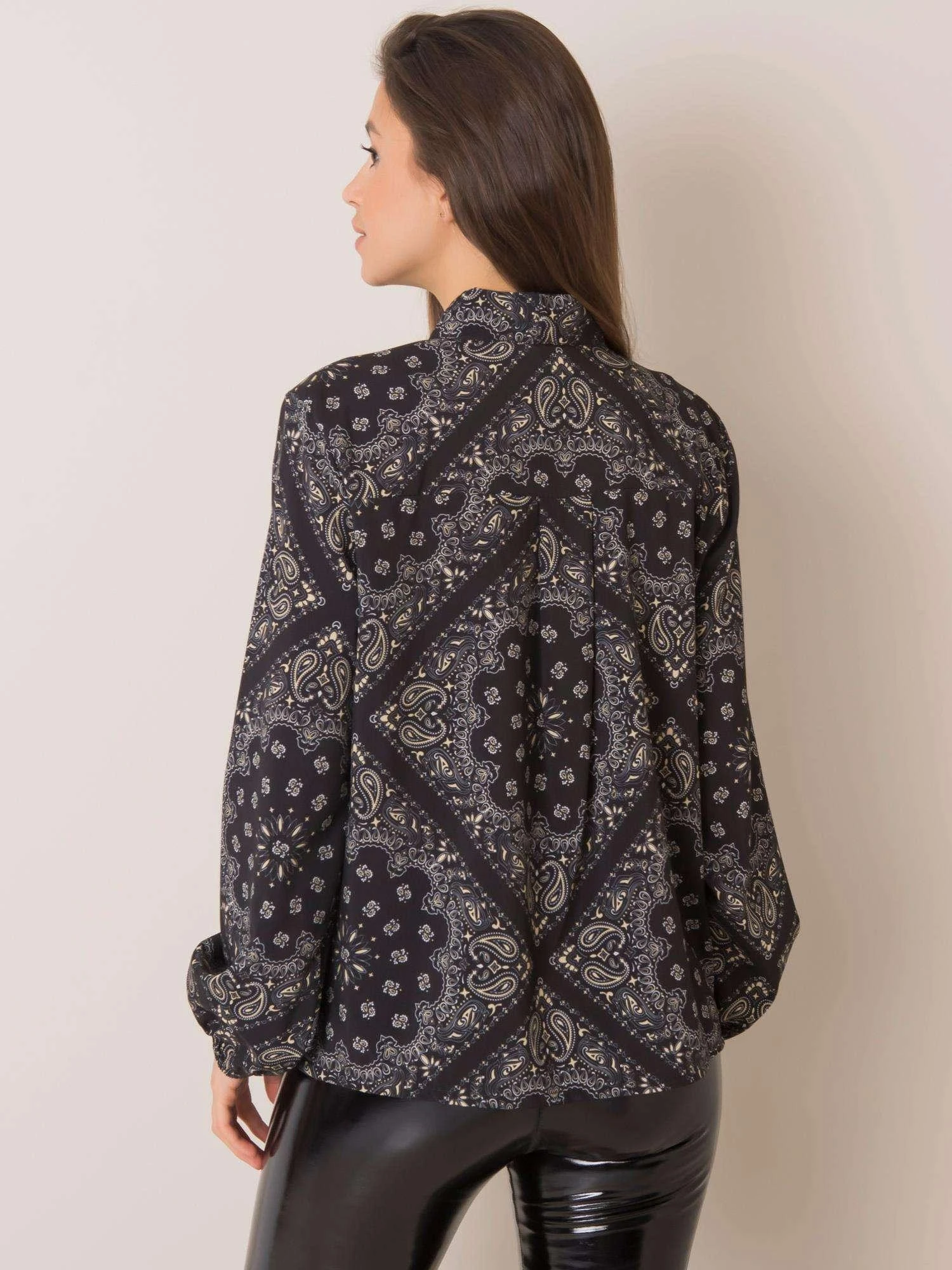 Italy Moda Palaidinė-DHJ-BZ-12182-4.31P-juoda-smėlio spalvos