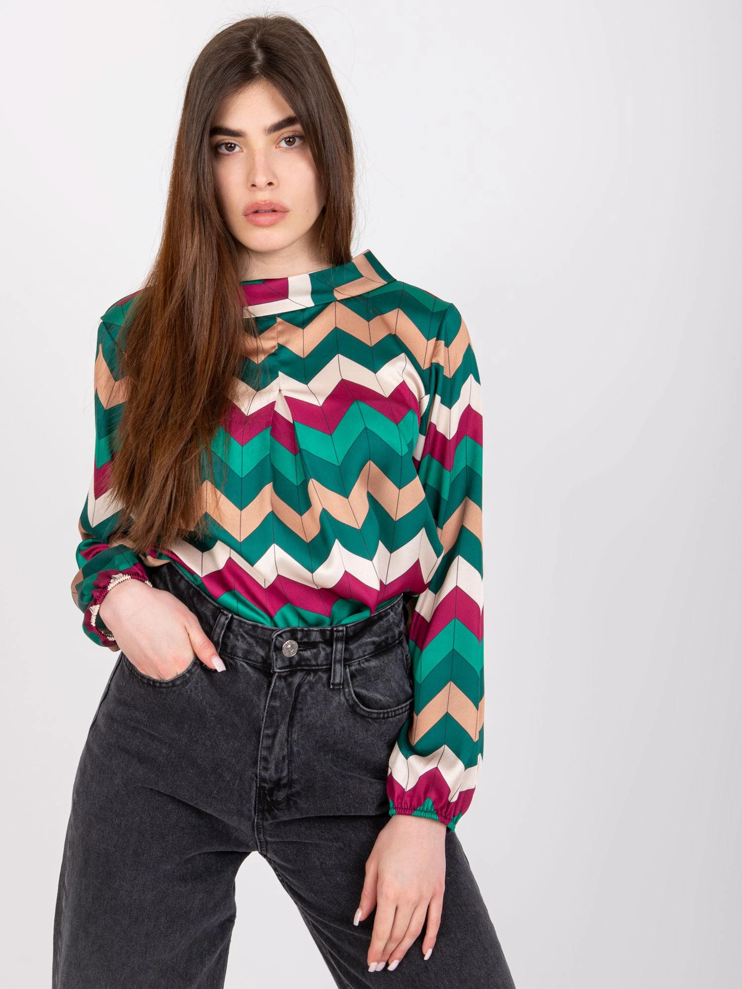 Italy Moda Palaidinė-DHJ-BZ-12311.49P-tamsiai žalia