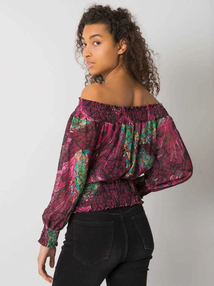 Italy Moda Palaidinė-DHJ-BZ-15175-2.10P-tamsiai violetinė