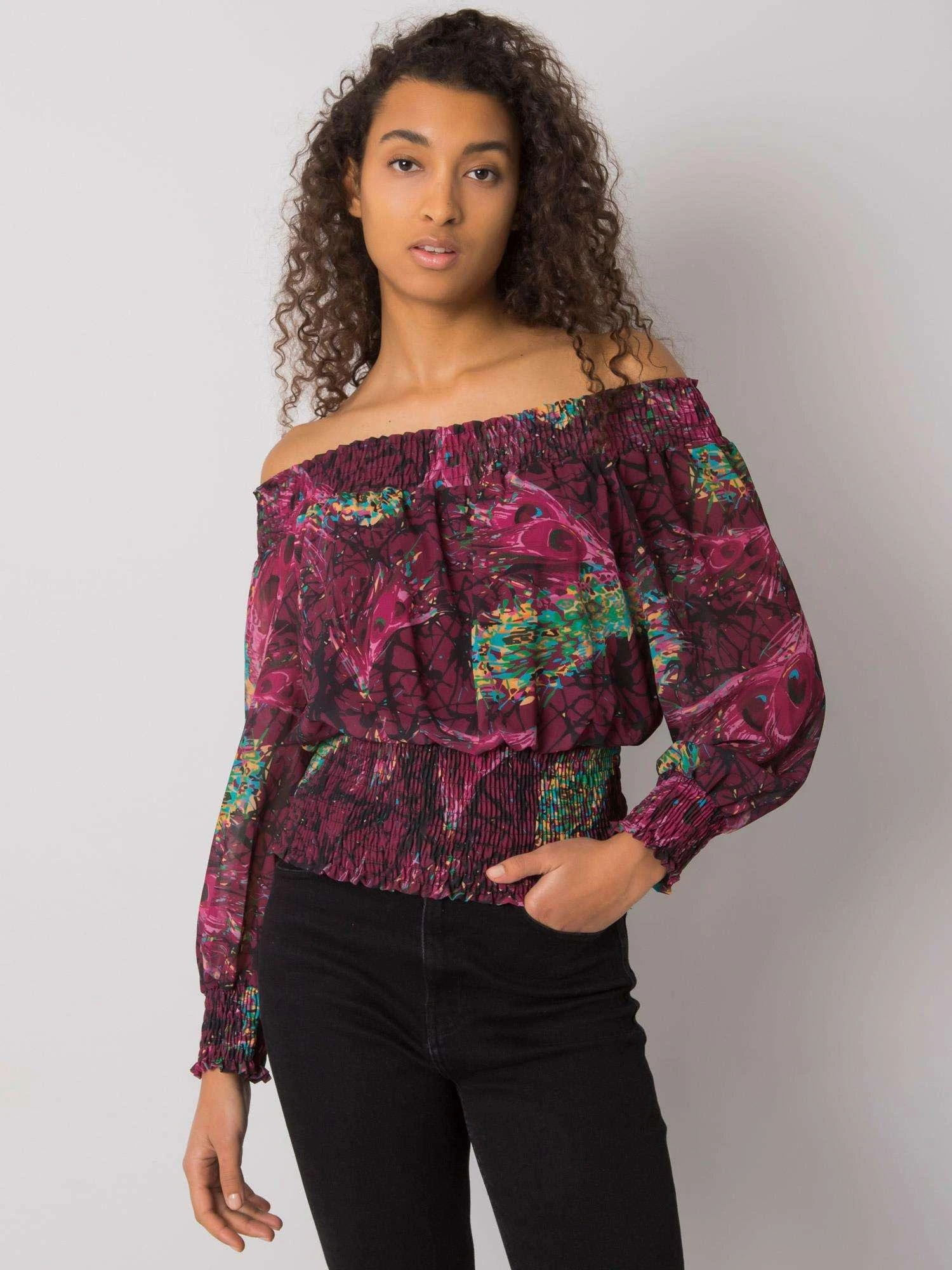 Italy Moda Palaidinė-DHJ-BZ-15175-2.10P-tamsiai violetinė