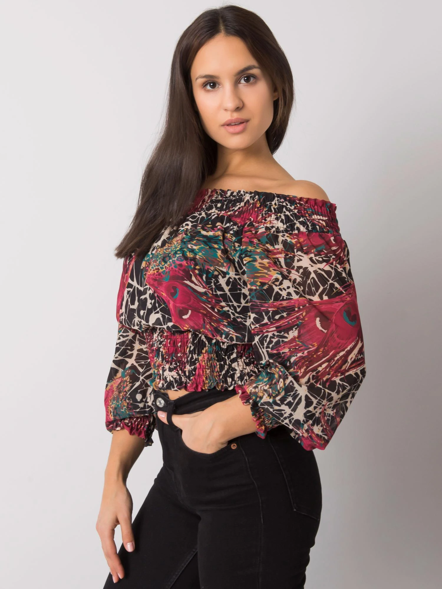 Italy Moda Palaidinė-DHJ-BZ-15175.05P-bordo