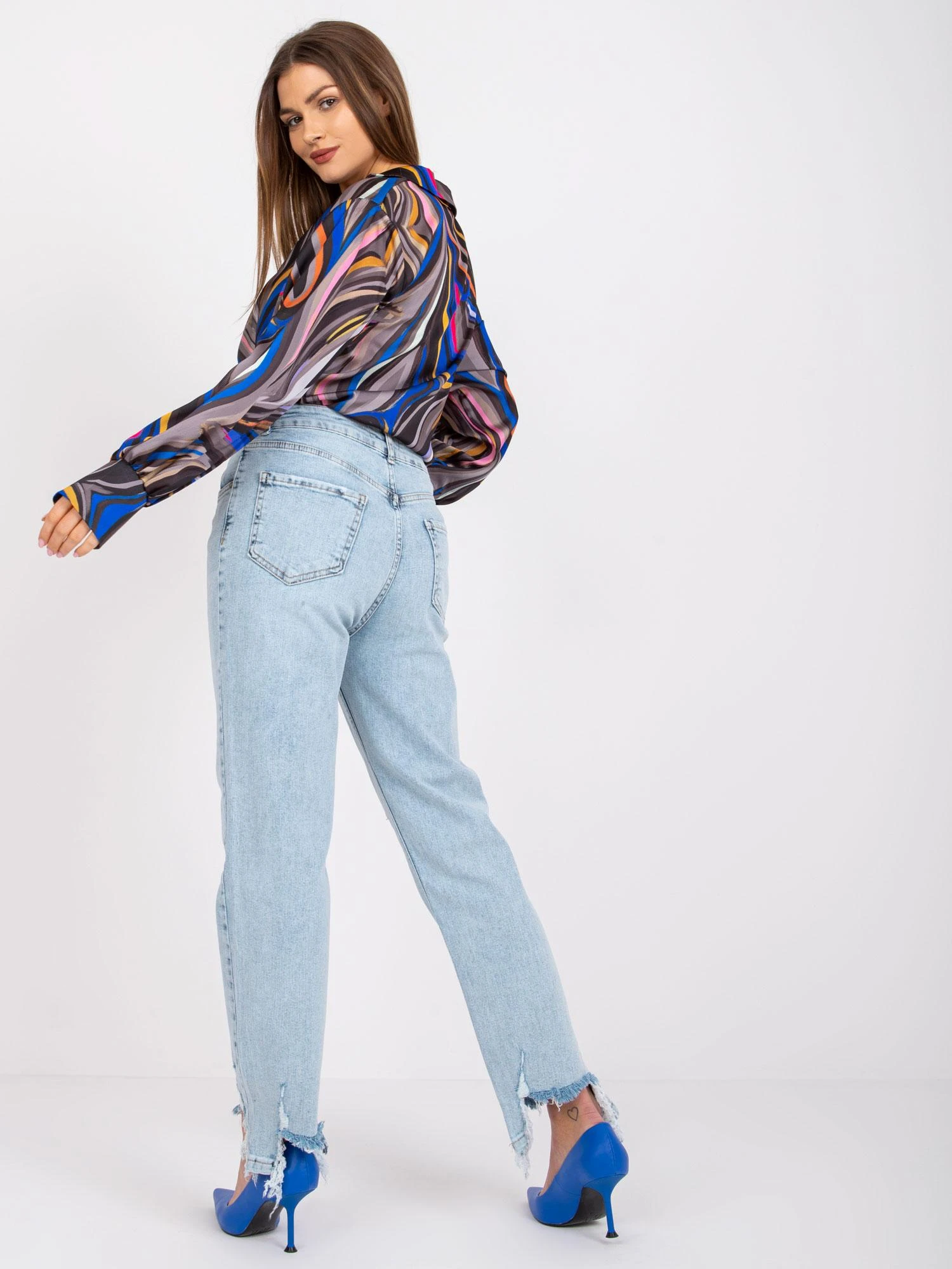 Italy Moda Palaidinė-DHJ-BZ-15201.30-pilka-juoda