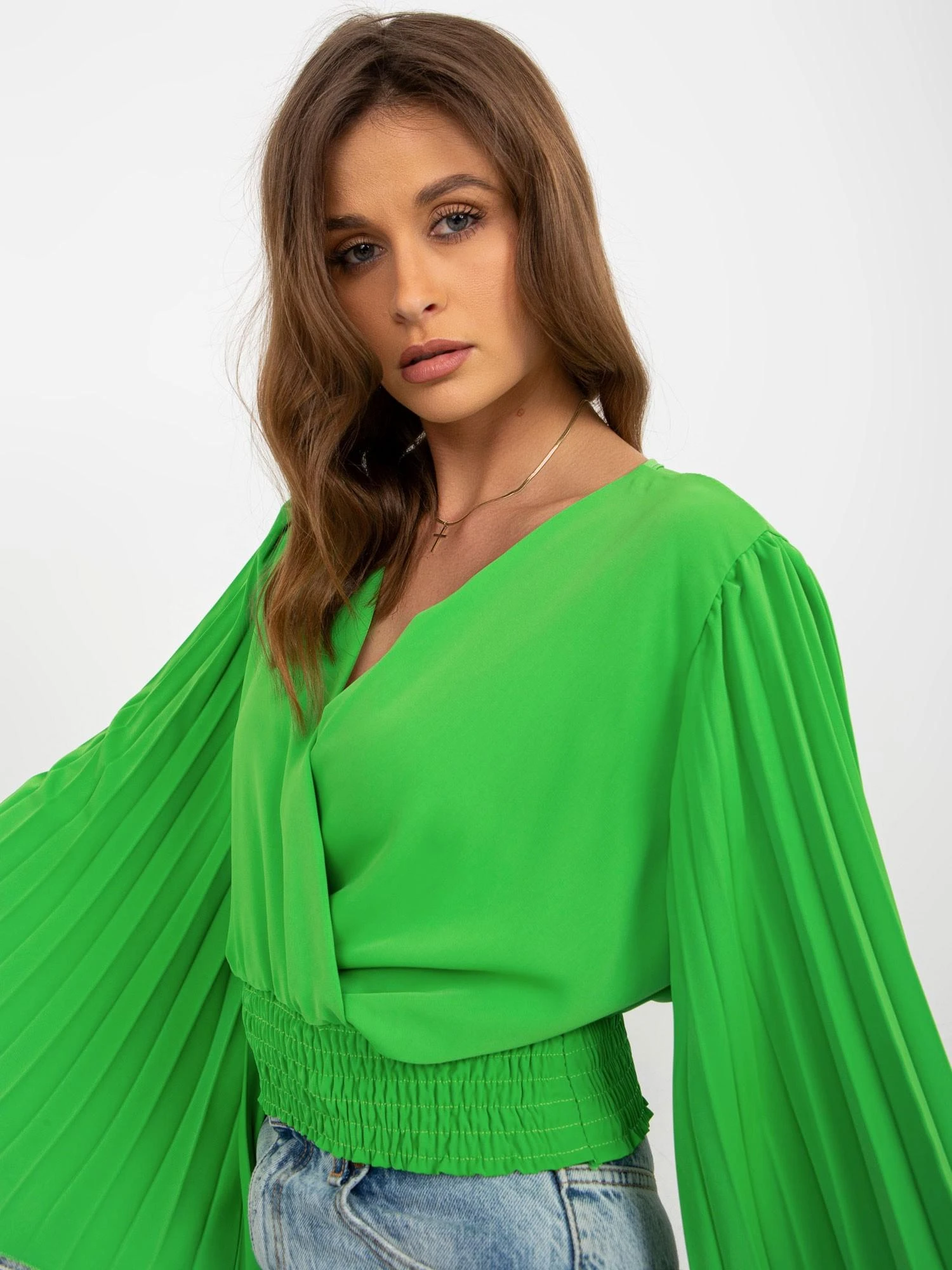 Italy Moda Palaidinė-DHJ-BZ-16503.30X-šviesiai žalia