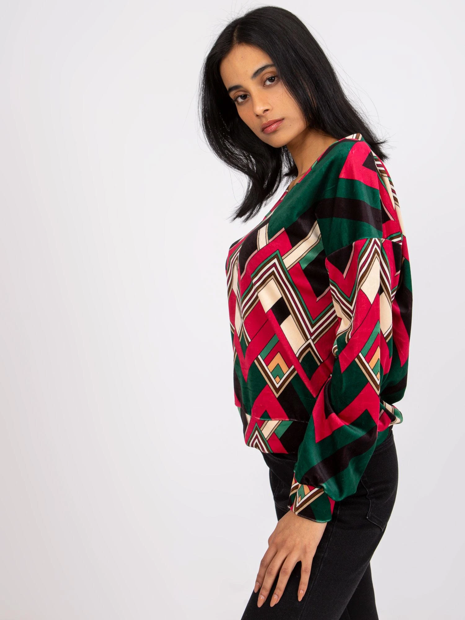 Italy Moda Palaidinė-DHJ-BZ-6033-1.49P-tamsiai žalia