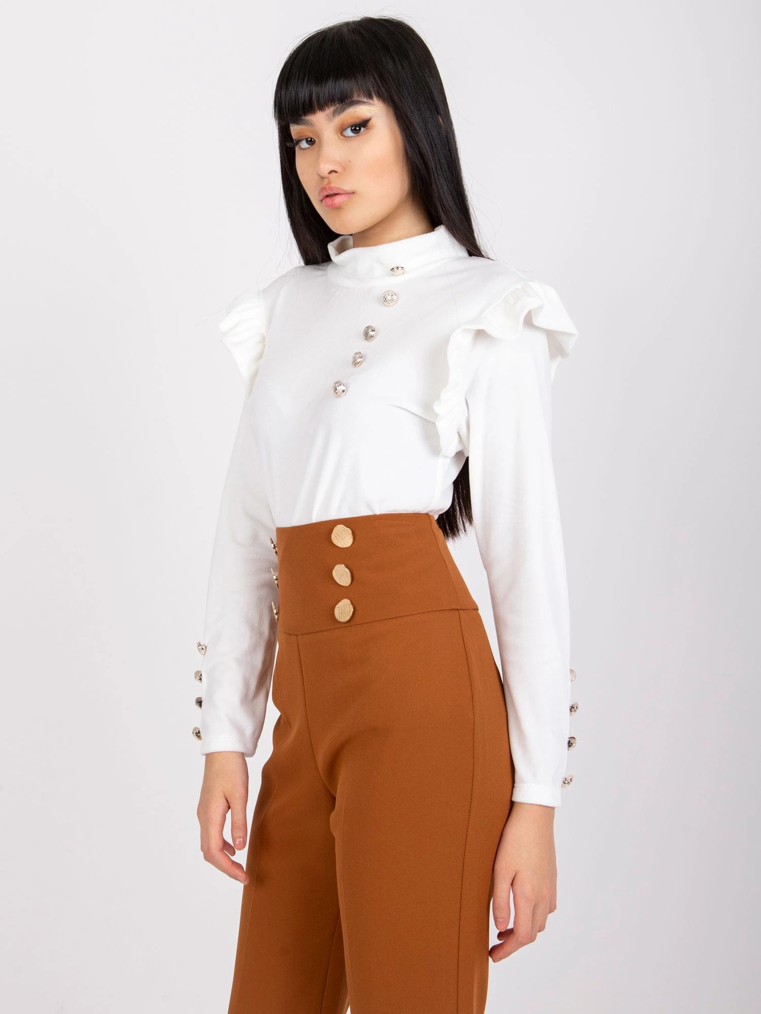Italy Moda Palaidinė-DHJ-BZ-6533A.44P-balta