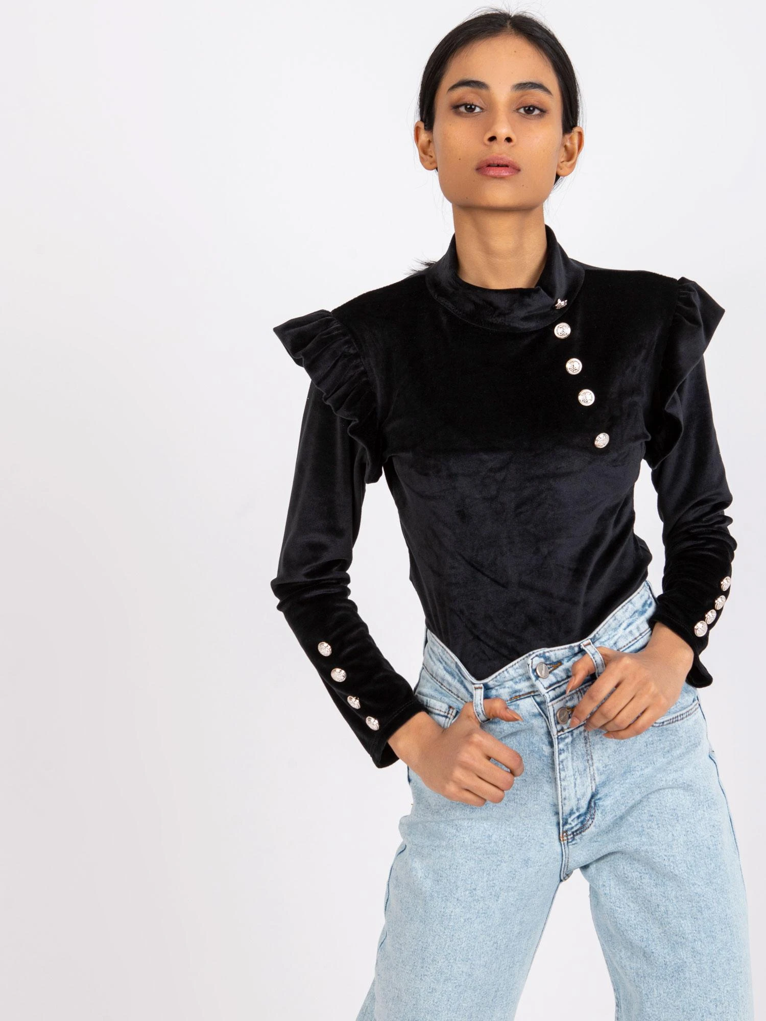 Italy Moda Palaidinė-DHJ-BZ-6533A.44P-juoda