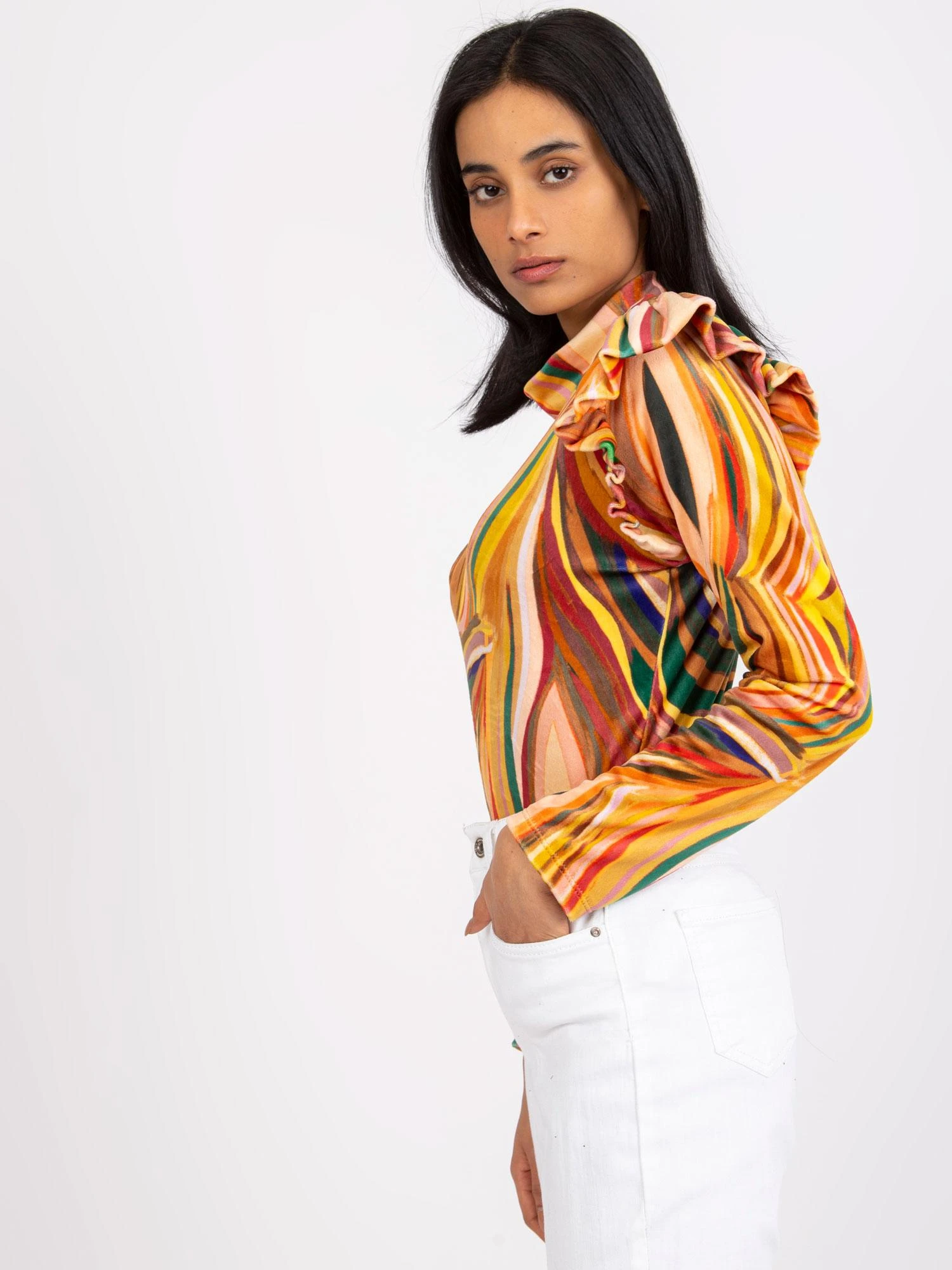 Italy Moda Palaidinė-DHJ-BZ-6533C.90-tamsiai geltona