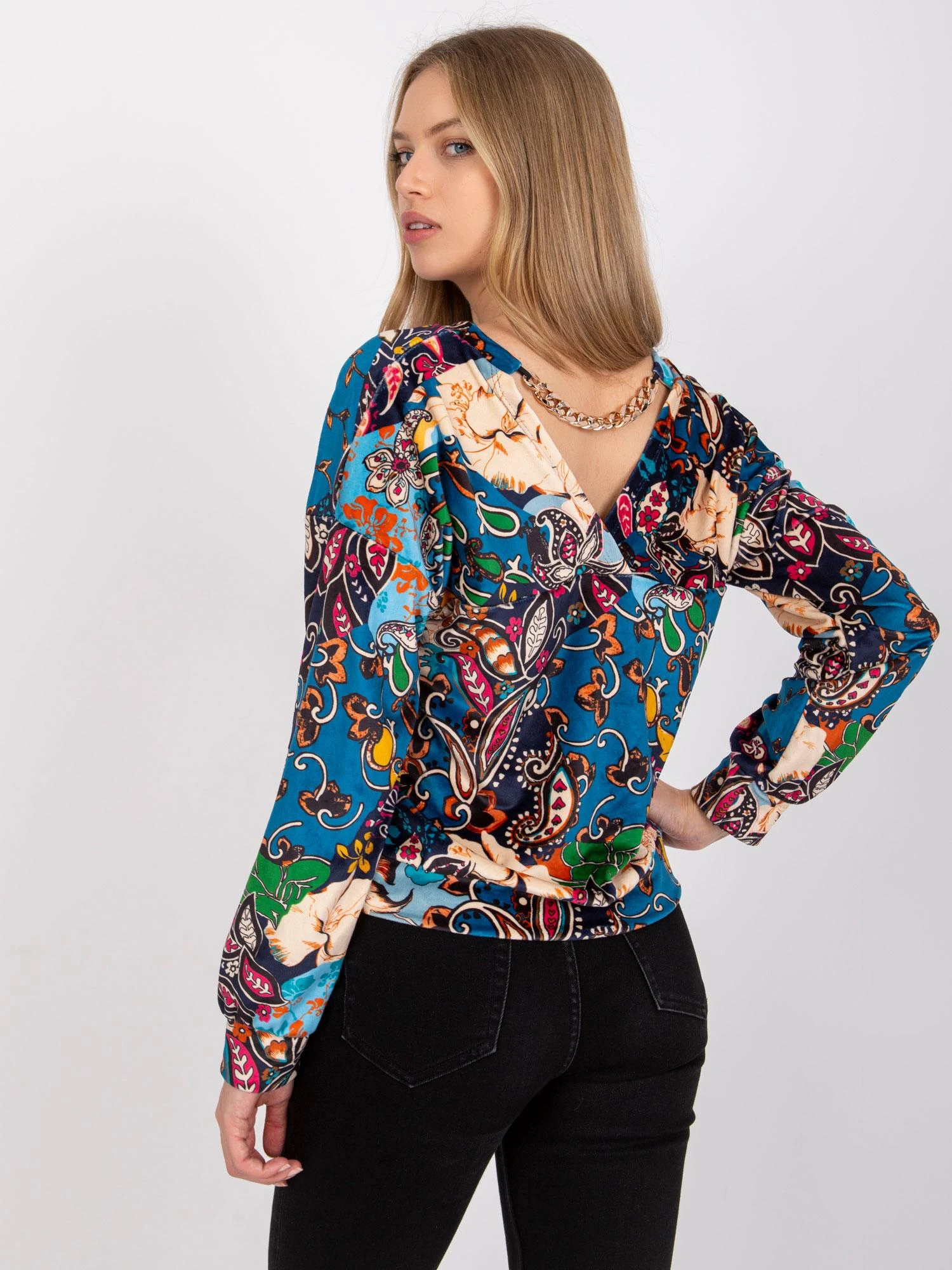 Italy Moda Palaidinė-DHJ-BZ-6550-3.14P-tamsiai mėlyna