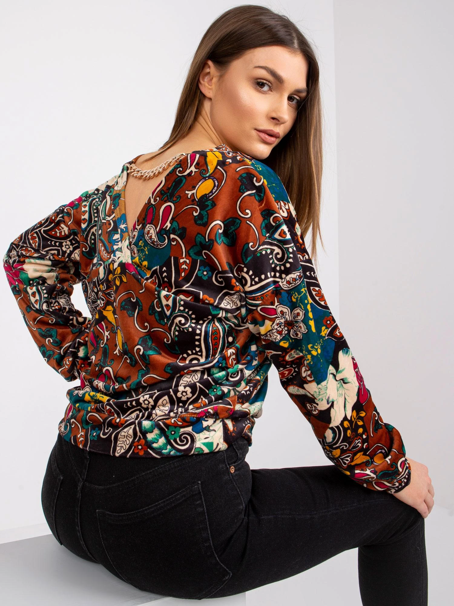 Italy Moda Palaidinė-DHJ-BZ-6550-3.14P-ruda
