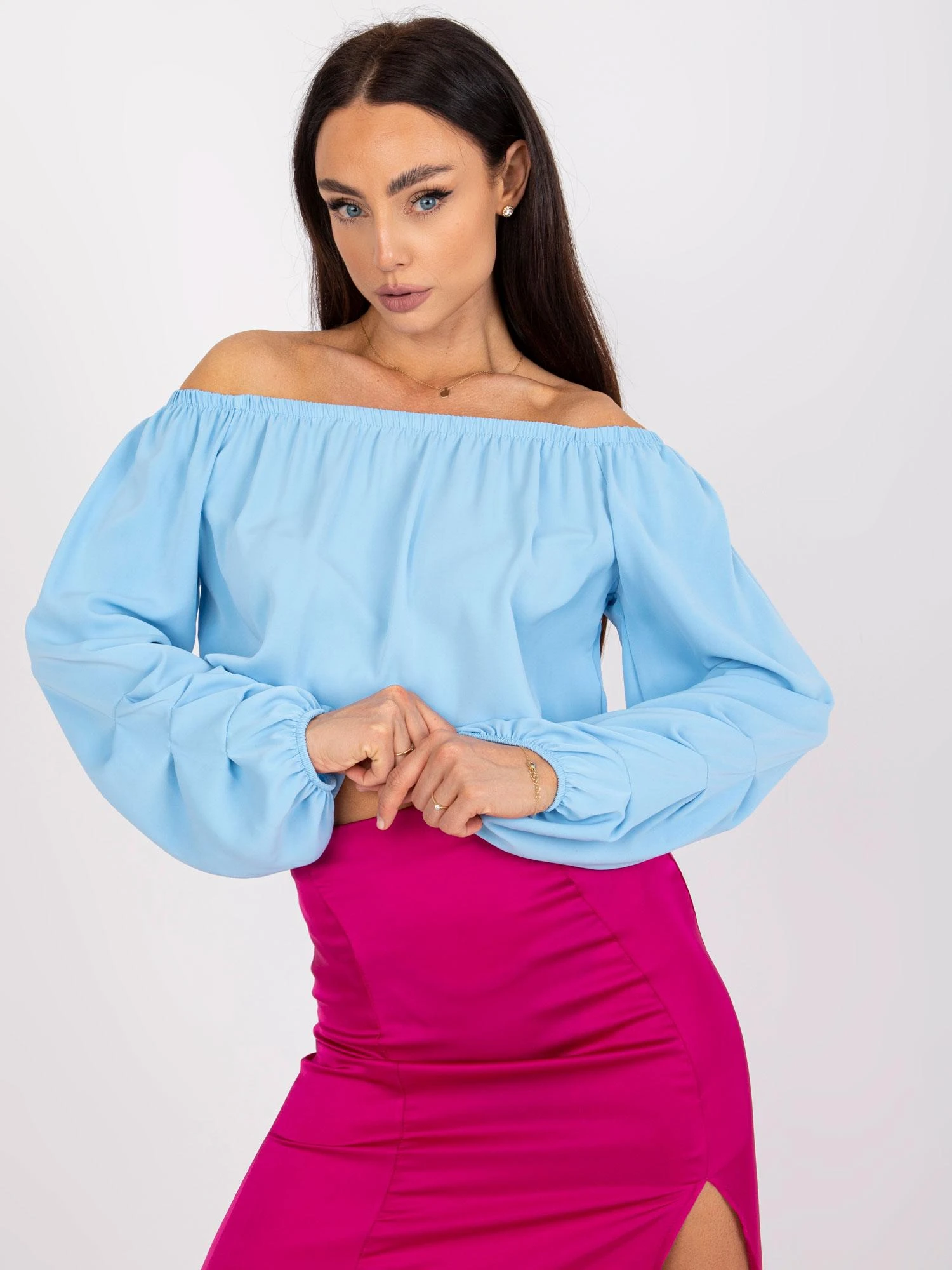 Italy Moda Palaidinė-DHJ-BZ-6816.57-šviesiai mėlyna