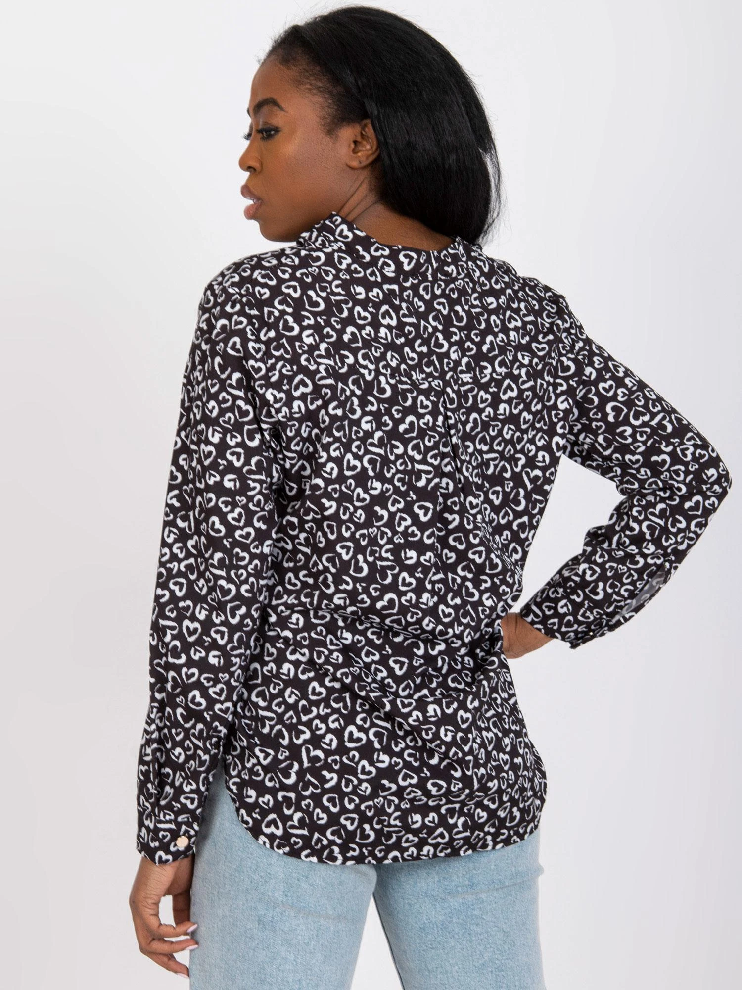 Italy Moda Palaidinė-DHJ-BZ-6825.56-juoda-balta