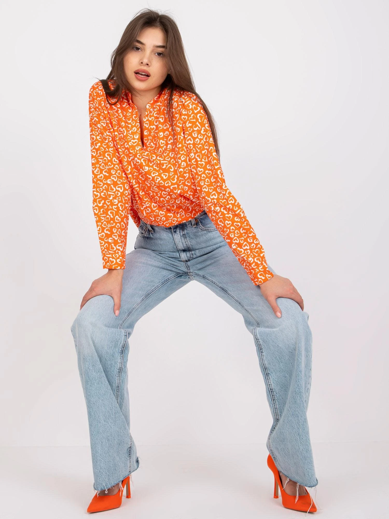 Italy Moda Palaidinė-DHJ-BZ-6825.56-oranžinė