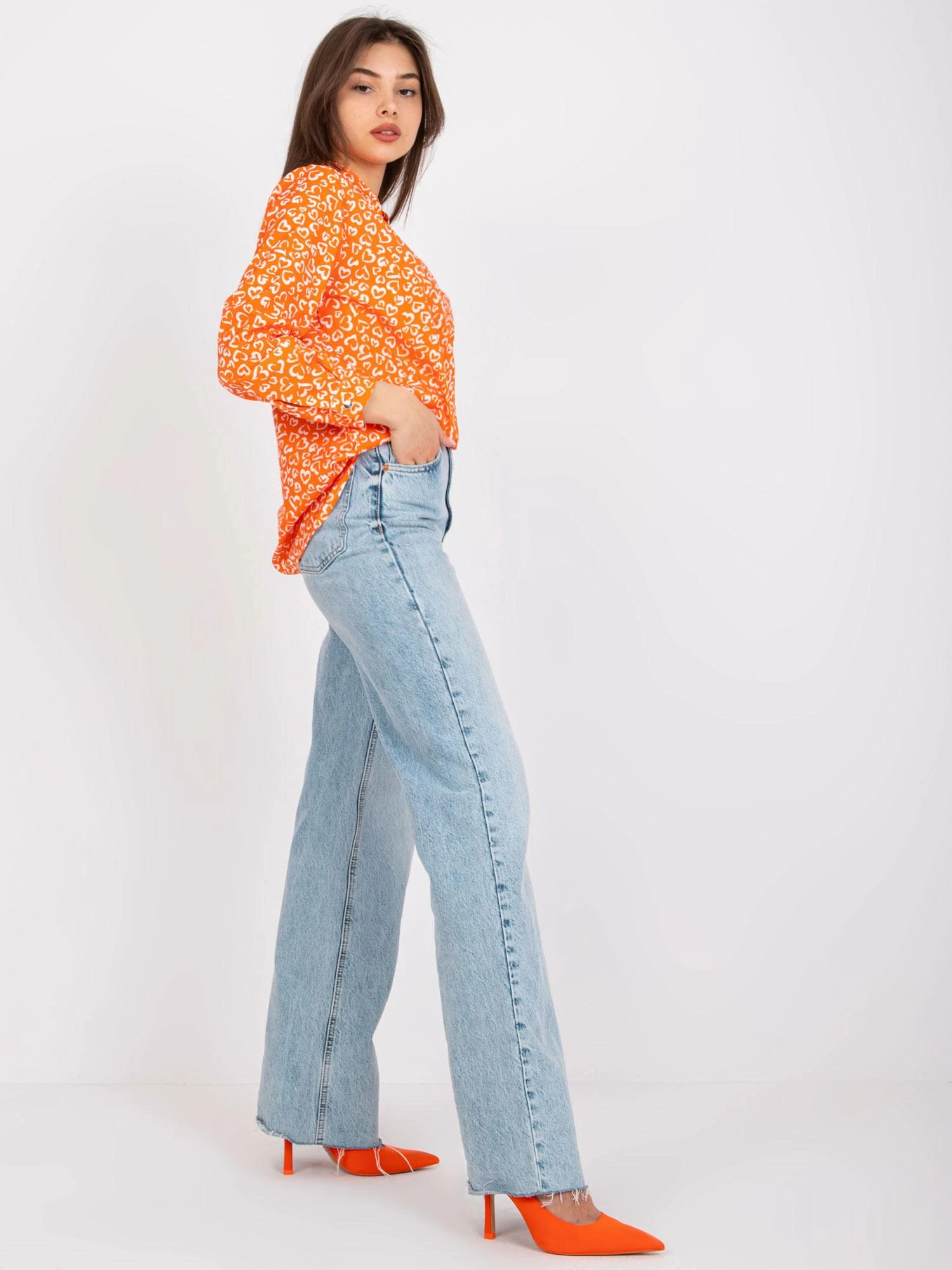 Italy Moda Palaidinė-DHJ-BZ-6825.56-oranžinė