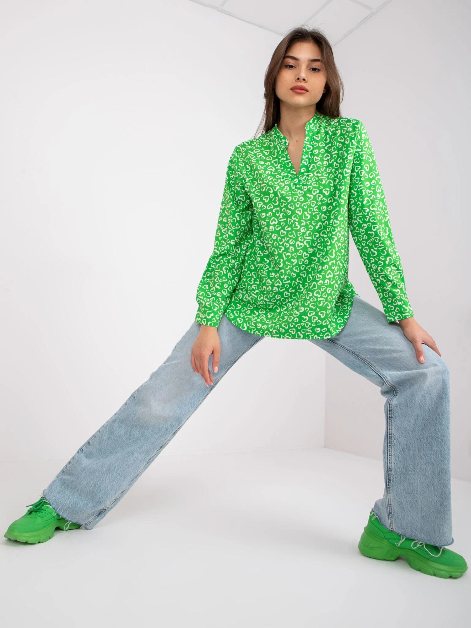 Italy Moda Palaidinė-DHJ-BZ-6825.56-žalia