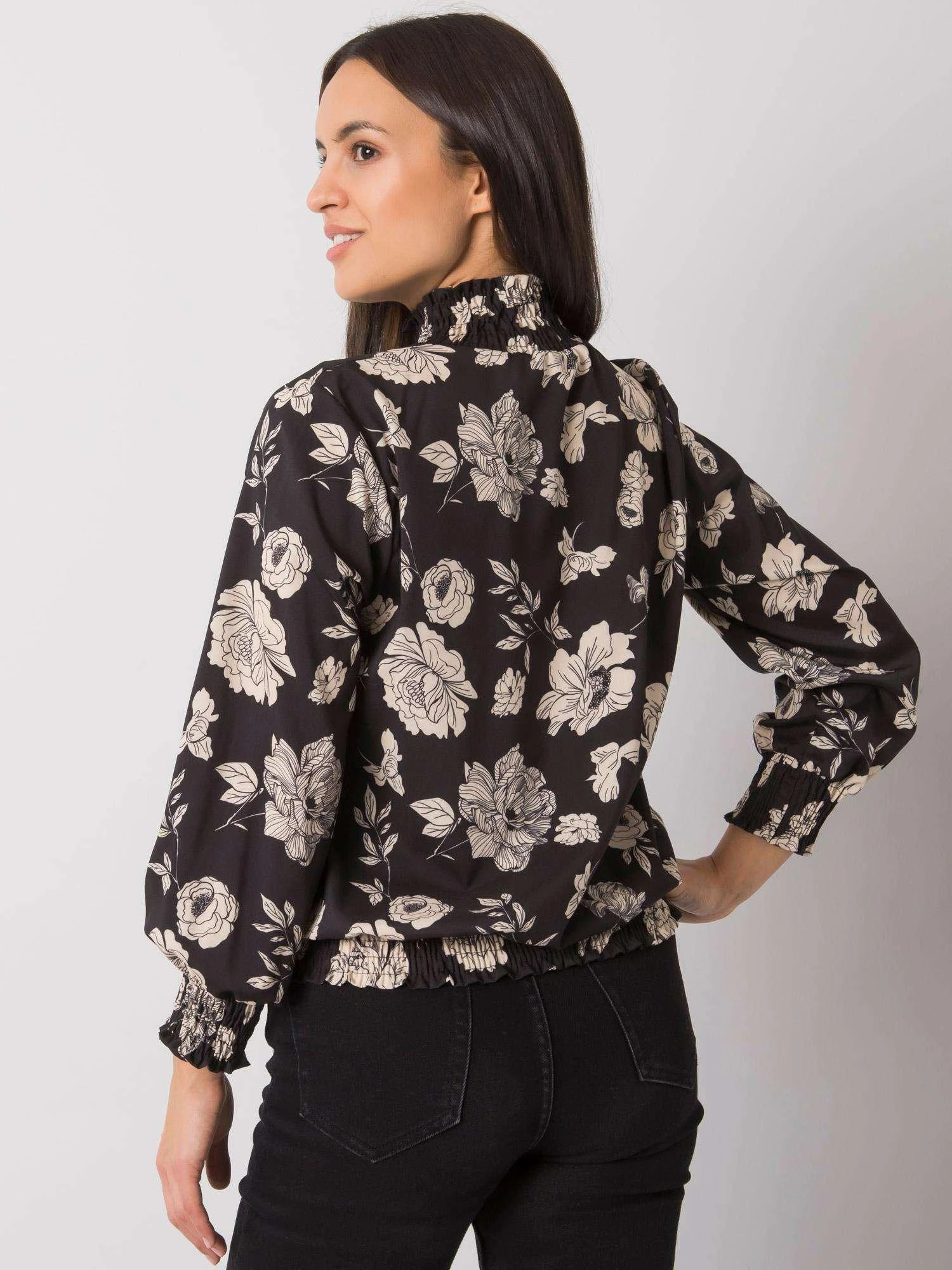 Italy Moda Palaidinė-DHJ-BZ-8501.79-juoda-smėlio spalvos