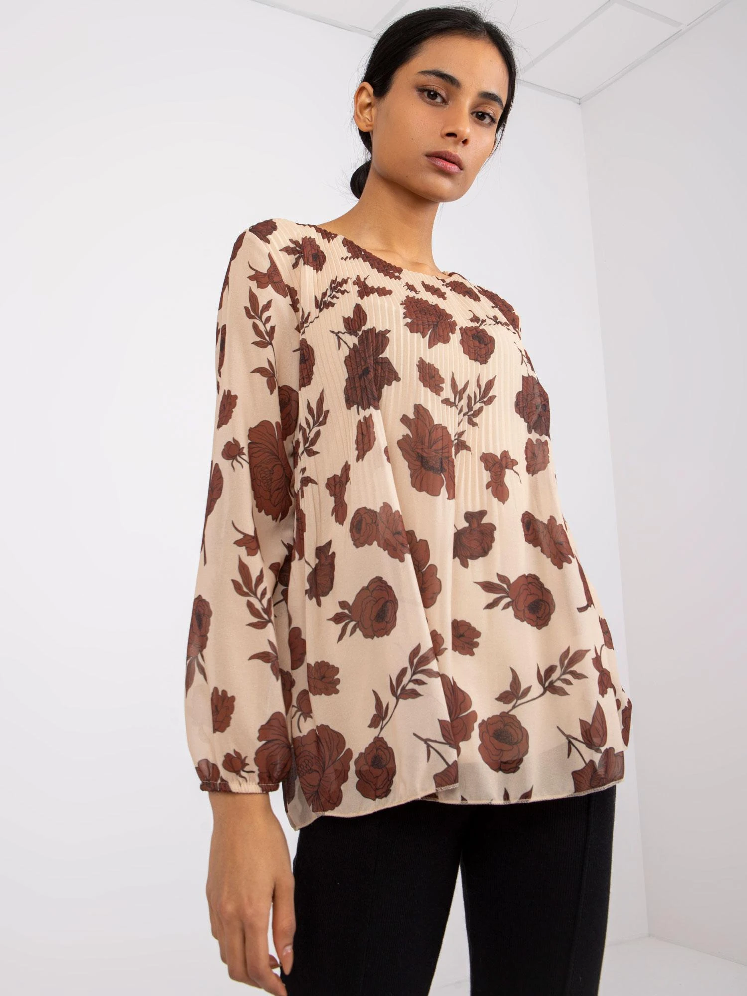 Italy Moda Palaidinė-DHJ-BZ-8643-1.37P-smėlio spalvos