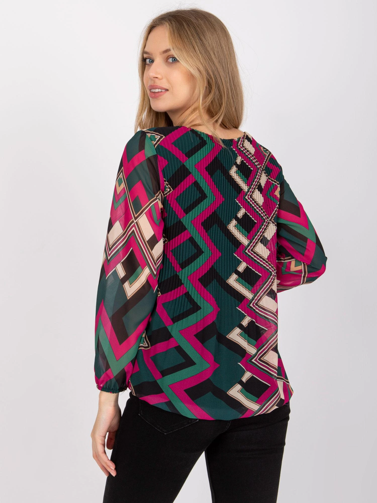 Italy Moda Palaidinė-DHJ-BZ-8643-2.67P-tamsiai žalia