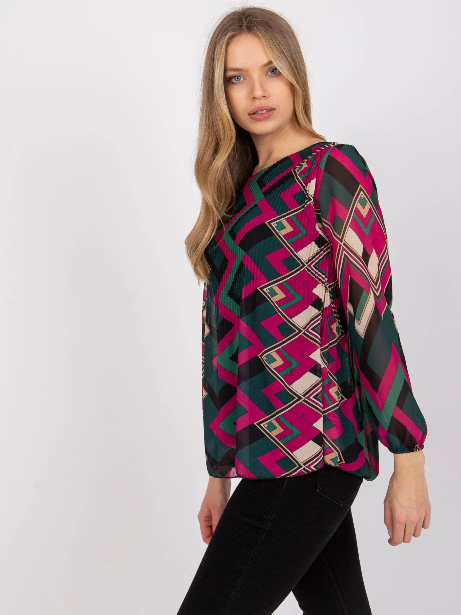 Italy Moda Palaidinė-DHJ-BZ-8643-2.67P-tamsiai žalia