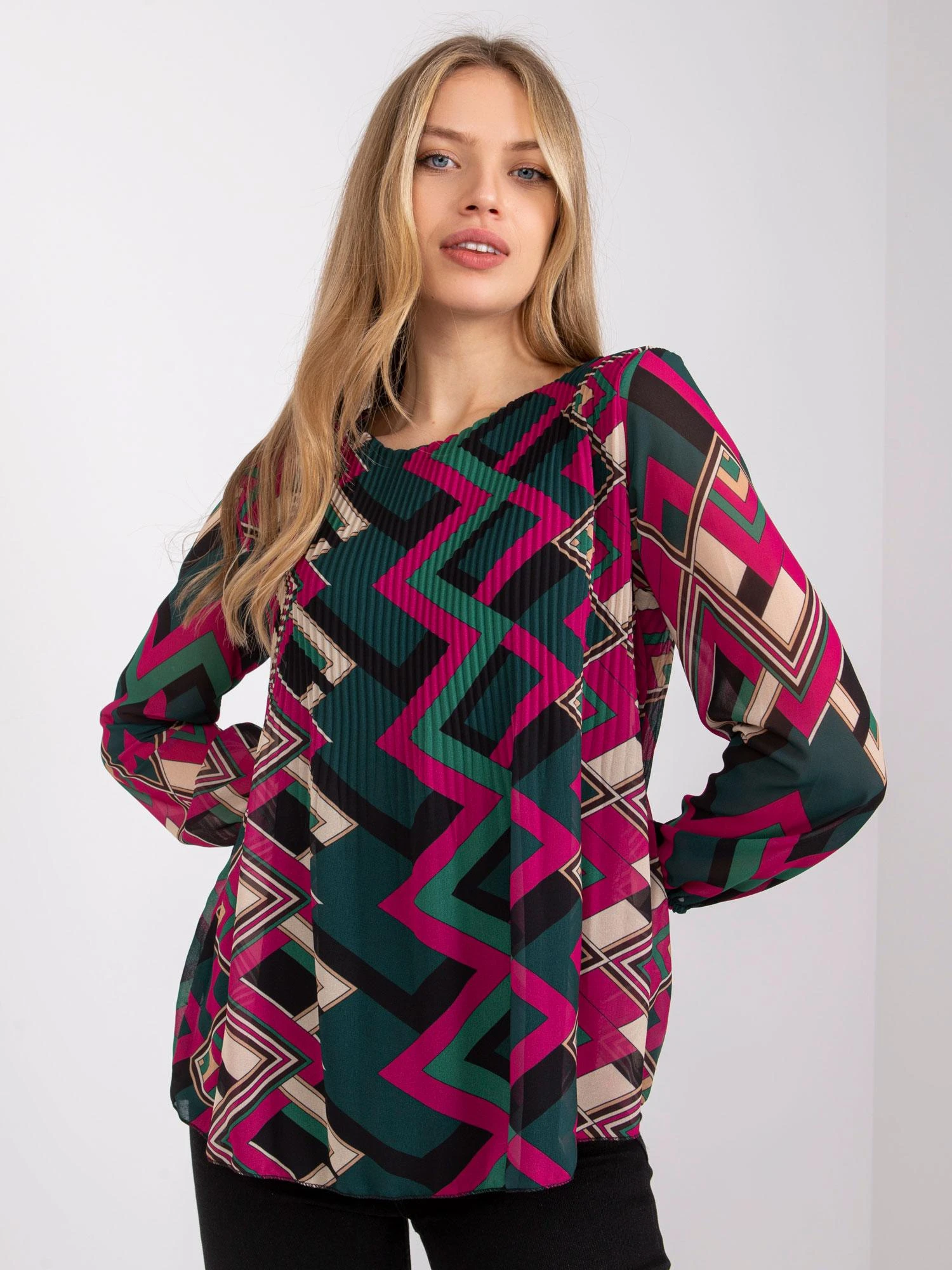 Italy Moda Palaidinė-DHJ-BZ-8643-2.67P-tamsiai žalia