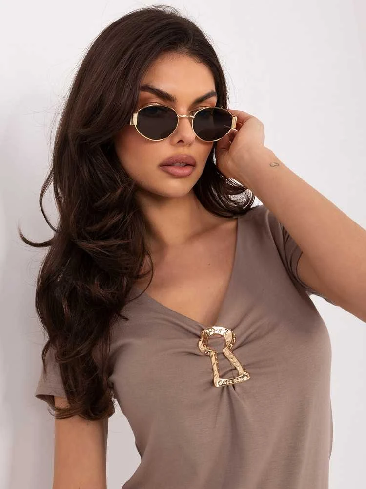 Italy Moda Bluzka-IR-BZ-R2732.29-ciemny bezowy