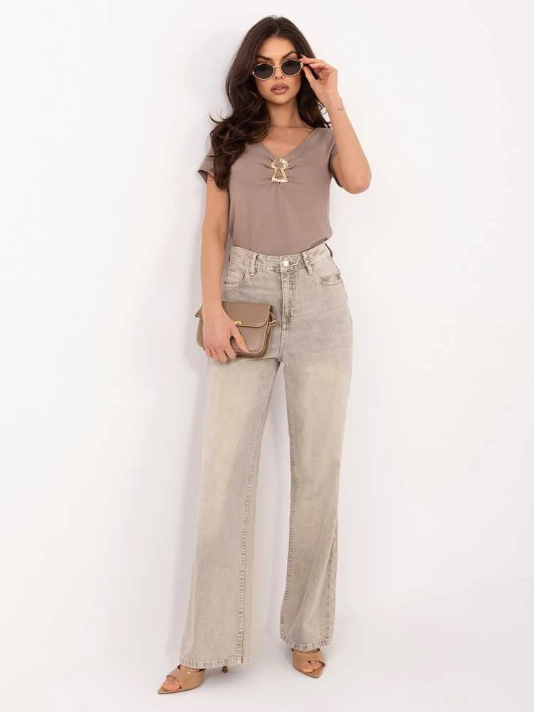 Italy Moda Bluzka-IR-BZ-R2732.29-ciemny bezowy
