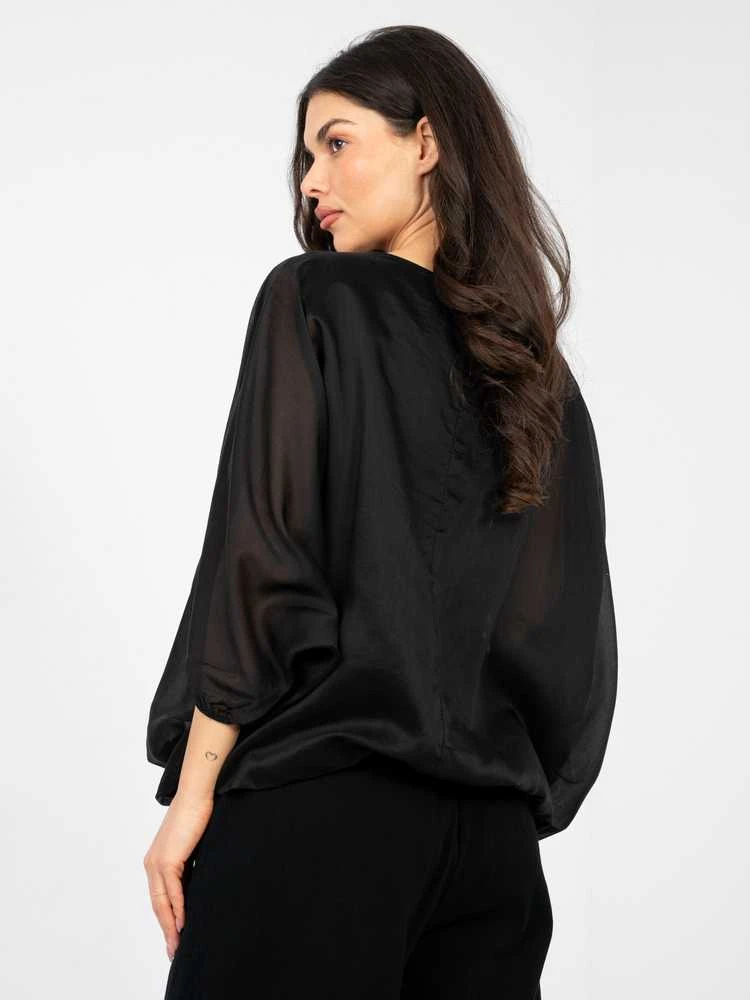 Italy Moda Bluzka-IT-BZ-18868.81-juoda
