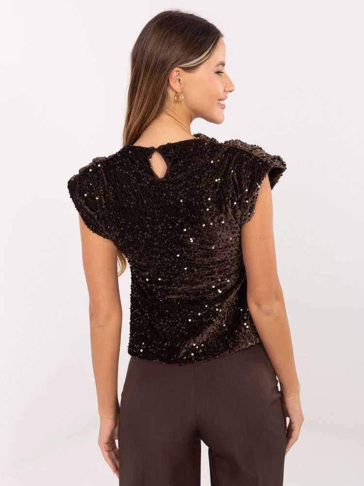 Italy Moda Bluzka-IT-BZ-20052.96-ciemny ruda