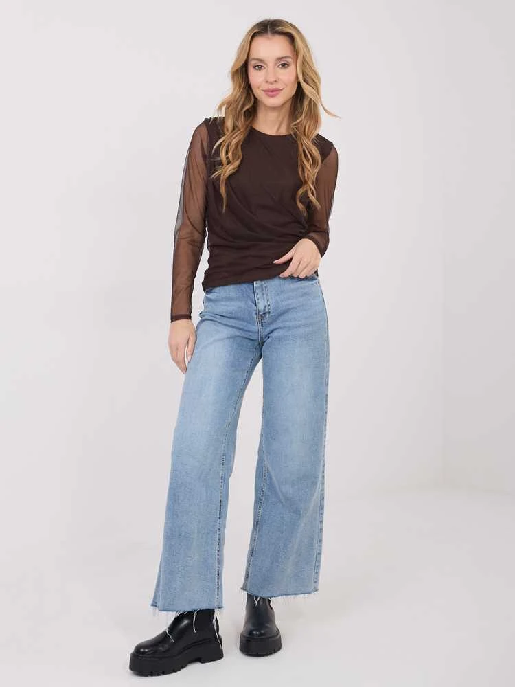 Italy Moda Bluzka-IT-BZ-21915.57-ciemny ruda