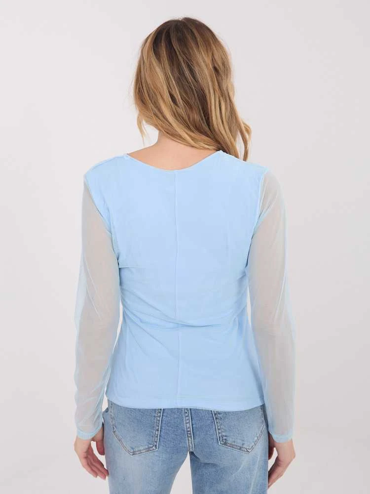 Italy Moda Bluzka-IT-BZ-21915.57-šviesiai mėlyna