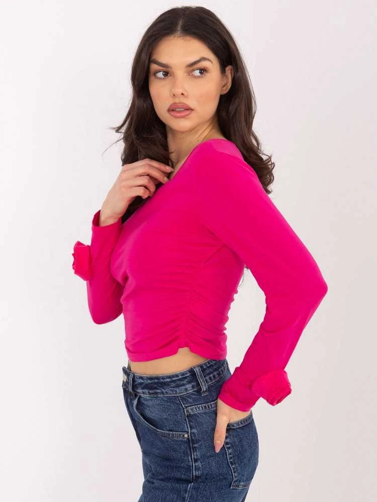 Italy Moda Bluzka-IT-BZ-22079.55-fuksjowy