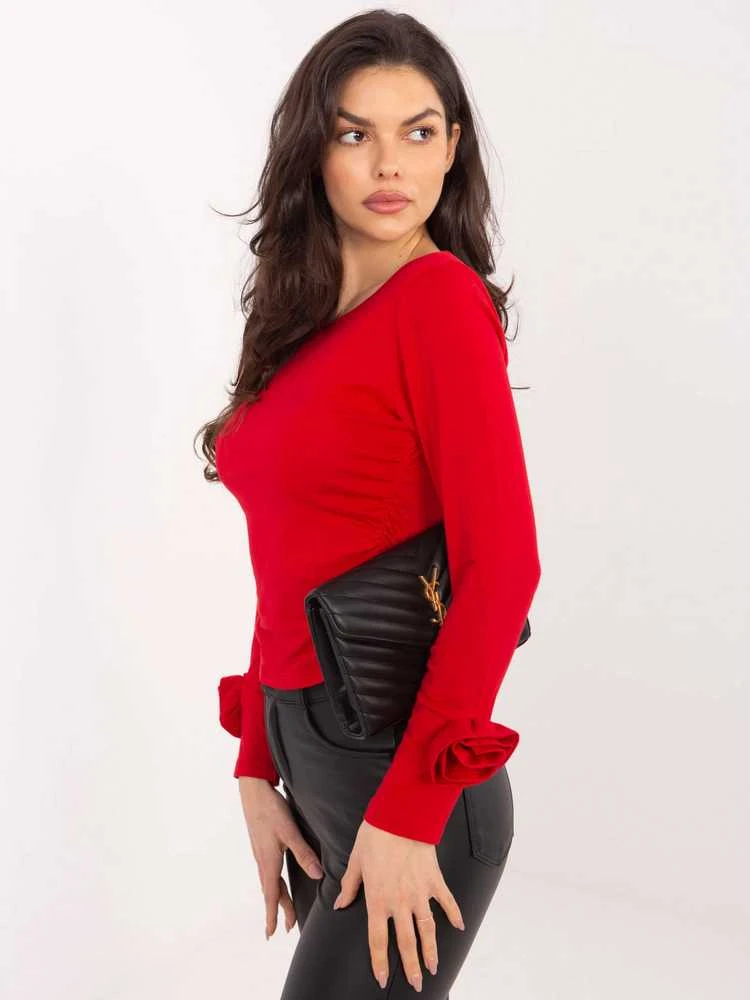 Italy Moda Bluzka-IT-BZ-22079.55-raudona