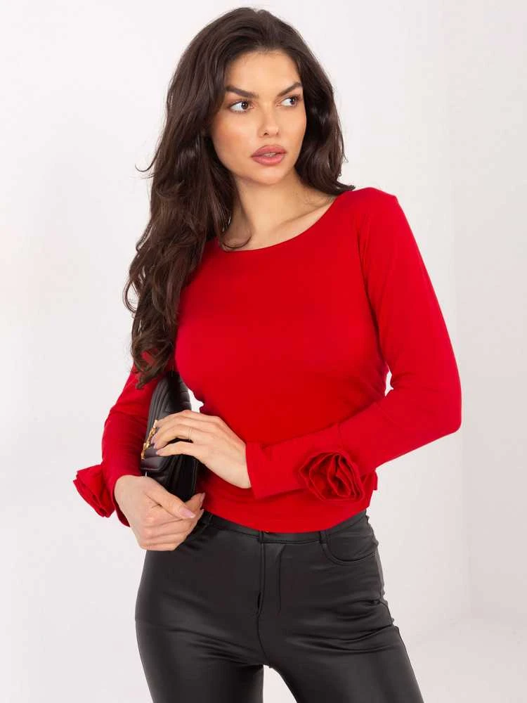Italy Moda Bluzka-IT-BZ-22079.55-raudona