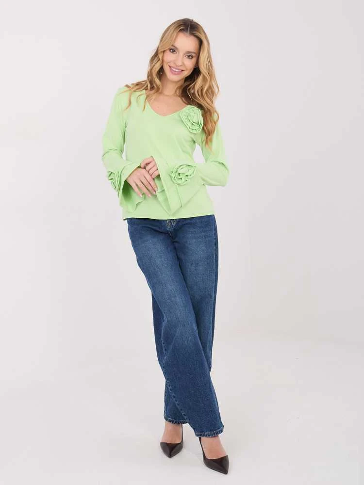 Italy Moda Bluzka-IT-BZ-22139.55-jasny žalia