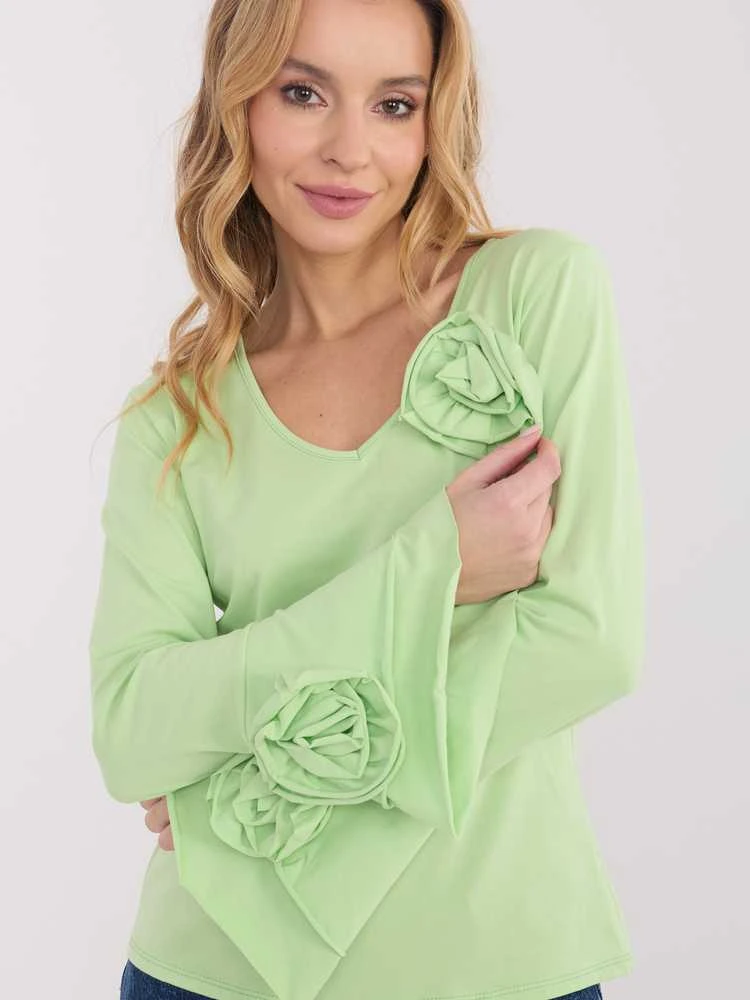 Italy Moda Bluzka-IT-BZ-22139.55-jasny žalia