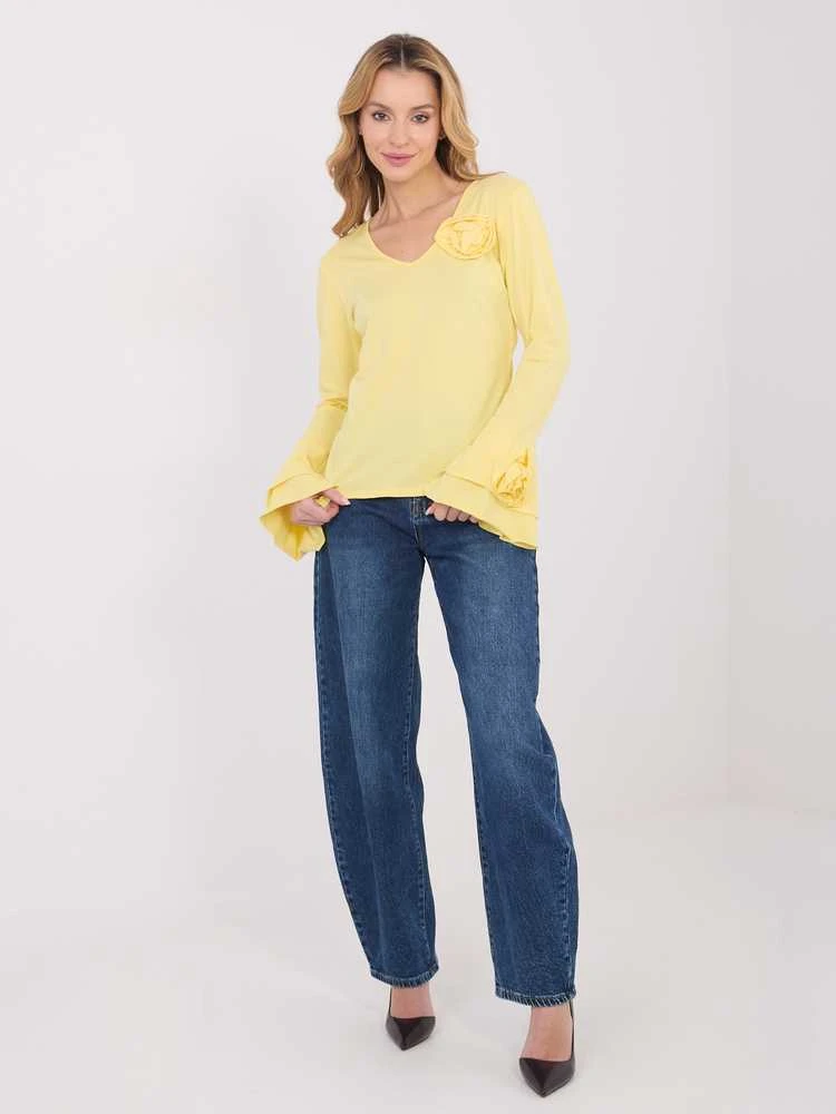 Italy Moda Bluzka-IT-BZ-22139.96-jasny geltona