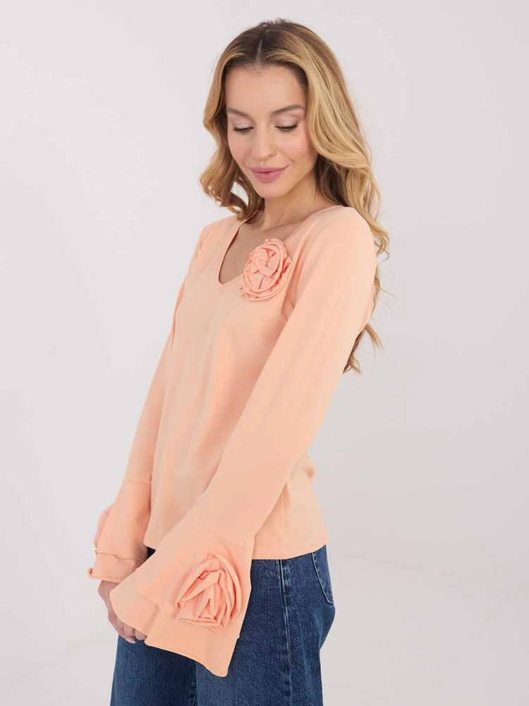 Italy Moda Bluzka-IT-BZ-22139.96-jasny oranžinė