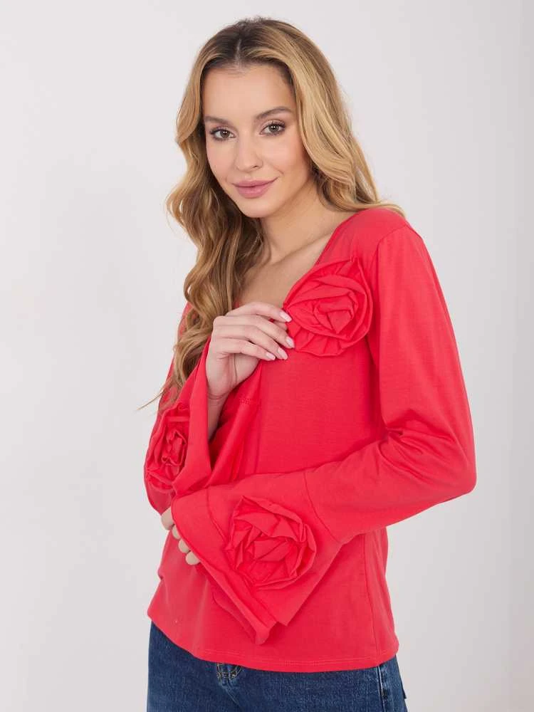 Italy Moda Bluzka-IT-BZ-22139.96-koralų sp.